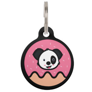 Médaillon Pour Animaux Code QR de chien de Donut perdu