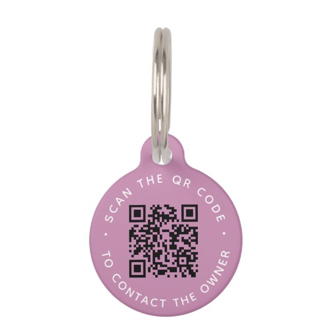 Médaillon Pour Animaux Code QR Numéro d'identification de l'animal Collie (Dos)