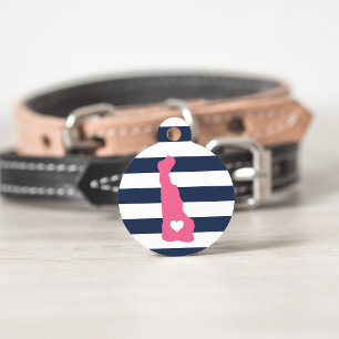 Médaillon Pour Animaux Coeur du Delaware