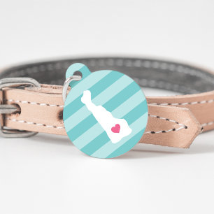 Médaillon Pour Animaux Coeur du Delaware