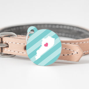 Médaillon Pour Animaux Coeur du Kentucky