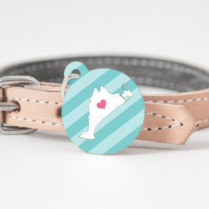 Médaillon Pour Animaux Coeur viticole de Martha