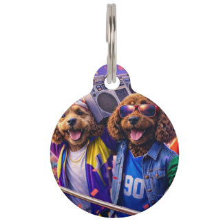 Médaillon Pour Animaux Collier Rétro Cockapoo Amis | Style Drôle des Anné