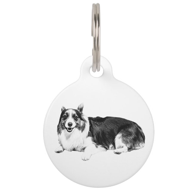 Médaillon Pour Animaux Compagnon de confiance Corgi (Devant)