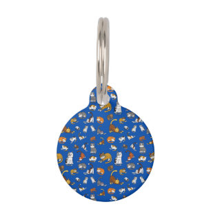 Médaillon Pour Animaux conception de motif de chat mignon bleu pour les a