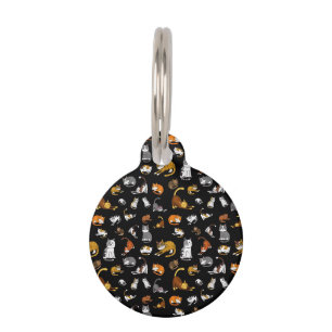 Médaillon Pour Animaux conception de motif de chat mignon noir pour les a