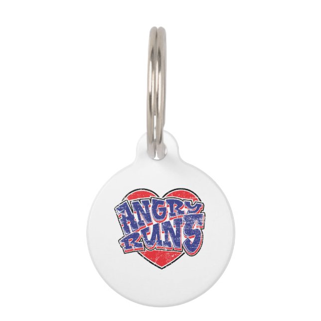 Médaillon Pour Animaux Conception des ventilateurs Angry Runs v2 (Devant)