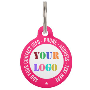 Médaillon Pour Animaux Concevez votre propre logo ou nom de texte photo N
