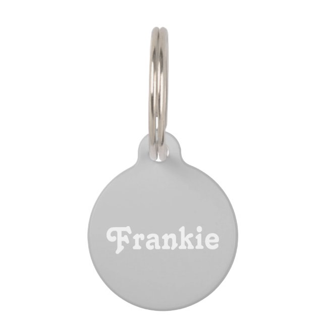 Médaillon Pour Animaux Cool Grey (Devant)