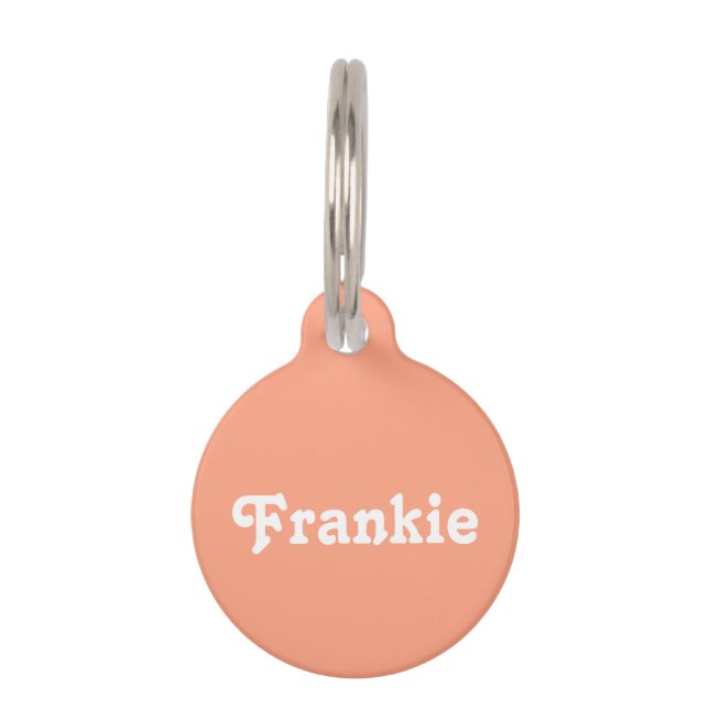 Médaillon Pour Animaux Corail Peach (Devant)