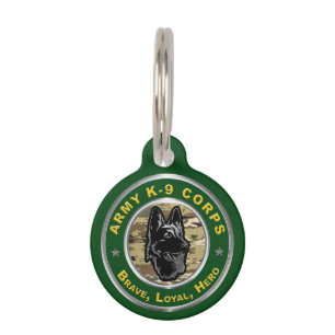 Médaillon Pour Animaux Corps K-9 de l'Armée
