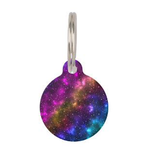 Médaillon Pour Animaux Cosmos D'Espace Coloré Abstraits Et Informations P