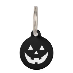 Médaillon Pour Animaux Costume de chien citrouille Jack o lantern noir et
