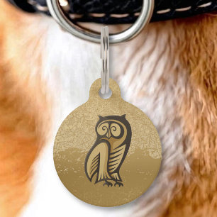 Médaillon Pour Animaux Couleur du symbole du hibou