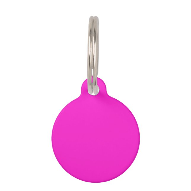 Médaillon Pour Animaux Couleur solide magenta chaude (Devant)