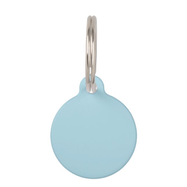 Médaillon Pour Animaux Couleur uni bleu clair (Devant)