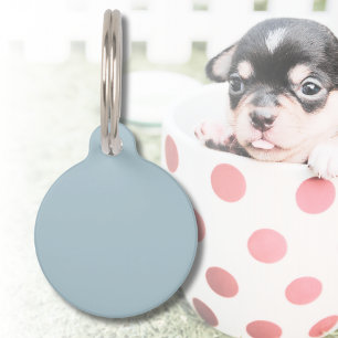 Médaillon Pour Animaux Couleur uni bleu pastel Classique Élégant