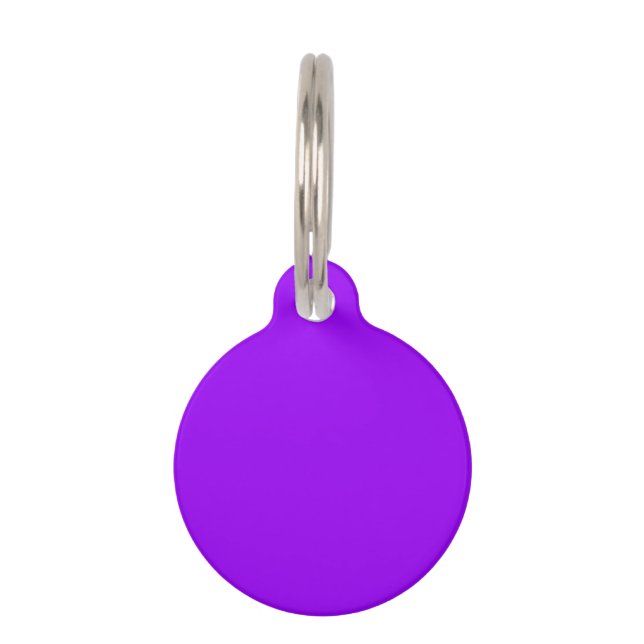 Médaillon Pour Animaux Couleur vive violet violet violet (Devant)