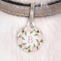 Couronne Florale Rose Monogramme Élégant