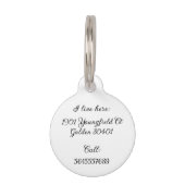 Médaillon Pour Animaux Cravate arc rouge (Dos)