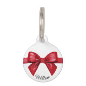 Médaillon Pour Animaux Cravate arc rouge (Devant)