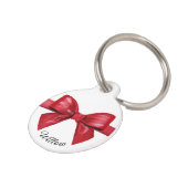 Médaillon Pour Animaux Cravate arc rouge (Côté )