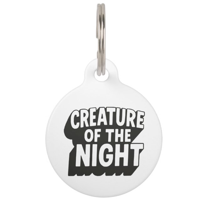 Médaillon Pour Animaux Créature de la nuit (Devant)