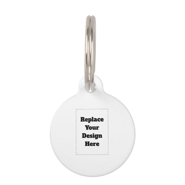 Médaillon Pour Animaux Créez votre propre blanc  (Devant)