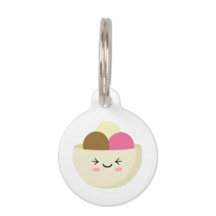 Médaillon Pour Animaux Crème glacée Kawaii