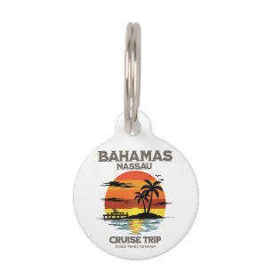 Médaillon Pour Animaux Croisière coucher de soleil dans le port des Baham
