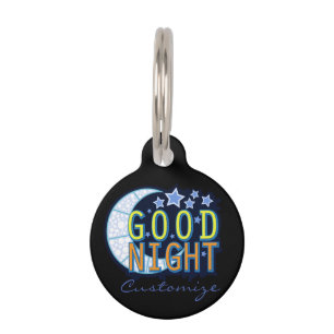 Médaillon Pour Animaux Croissant de lune Thunder_Cove de bonne nuit