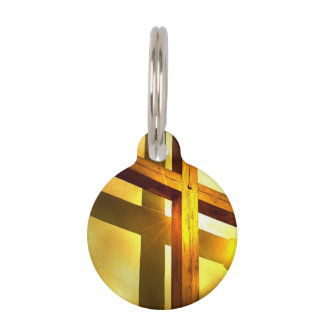 Médaillon Pour Animaux Croix d'or