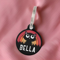Cute Cat Retro Vintage Rainbow Forest
