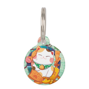 Médaillon Pour Animaux Cute Chat Lucky