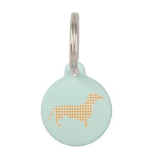 Cute En vichy Dachshund Canard Oeuf Bleu