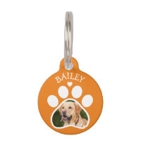 Cute Pawprint Heart Nom de la photo Animal Chien C