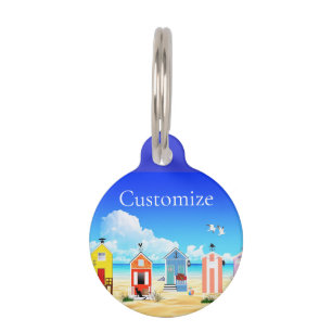 Médaillon Pour Animaux Cute Tiny Beach Shacks Thunder_Cove