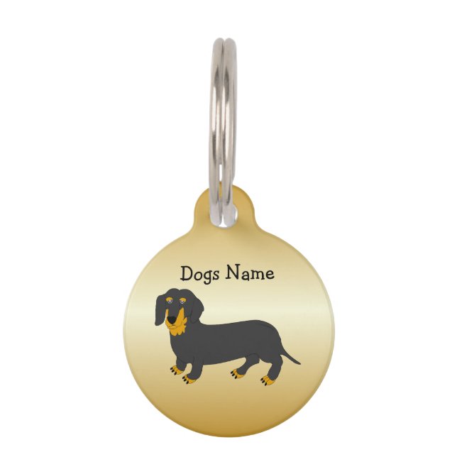 Médaillon Pour Animaux Dachshund Design personnalisé (Devant)