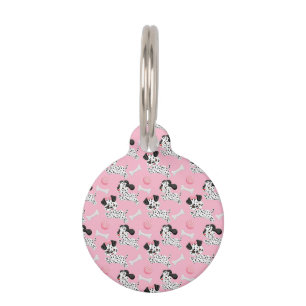 Médaillon Pour Animaux Dalmatiens Chiots Noirs Points Roses Toy Ball Blan