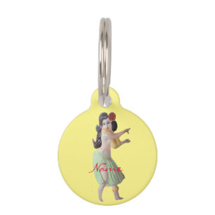 Médaillon Pour Animaux Danseurs Hawaiian Hula Thunder_Cove