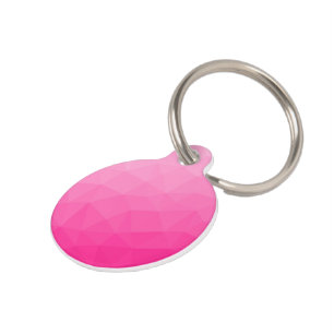 Médaillon Pour Animaux Dégradé rose chaud Motif de maille géométrique