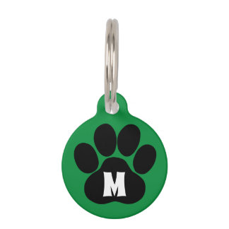 Médaillon Pour Animaux D'empreinte de patte d'animal familier d'étiquette