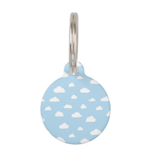 Médaillon Pour Animaux Des nuages de caricatures blanches sur le Motif Ar
