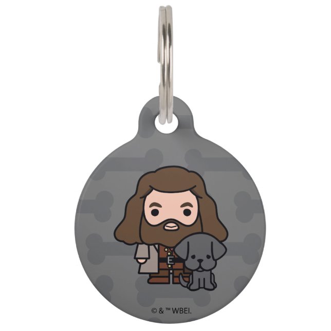 Médaillon Pour Animaux Dessin de Hagrid et Fang de style cartoon (Devant)