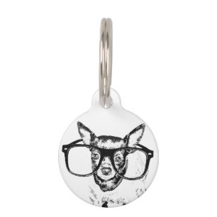 Médaillon Pour Animaux Dessin d'illustration de chien de chiwawa