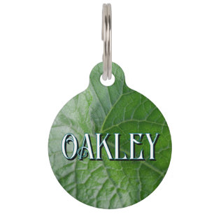 Médaillon Pour Animaux Détail de la veine Feuille verte