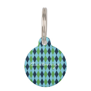 Médaillon Pour Animaux diamant plaid rockabilly Thunder_Cove