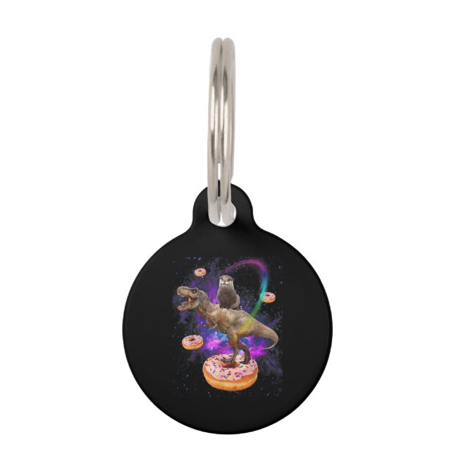 Médaillon Pour Animaux Dinosaure Dinosaure T-Rex Donuts (Devant)