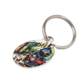 Médaillon Pour Animaux Dog Greeting steam train (Côté )