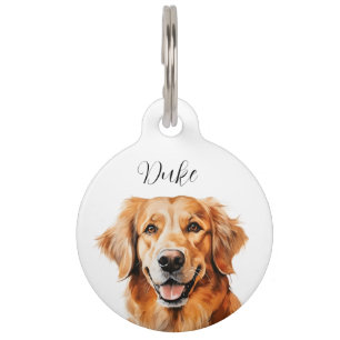 Médaillon Pour Animaux Doggie nom tag Golden Retriever